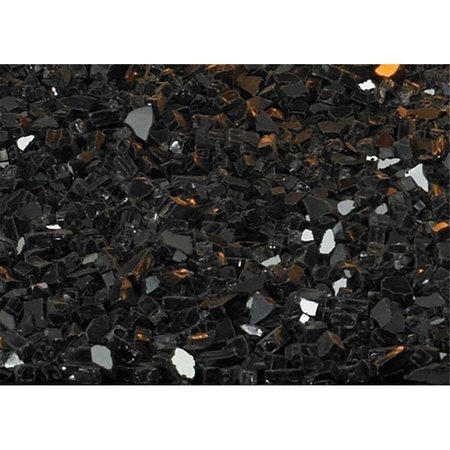 PERFECTPILLOWS 1 sq. ft. Decorative Polished Reflective Crushed Glass, Black PE2559813